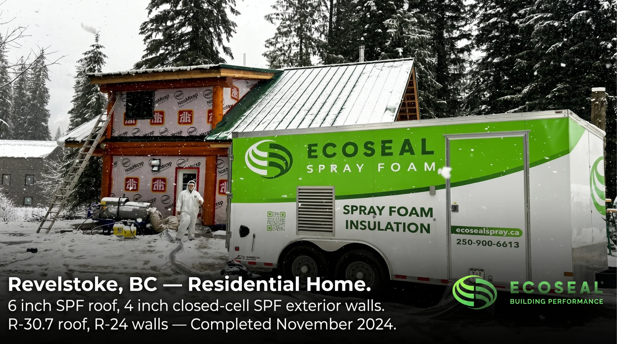 Revelstoke, BC — Residential Home. 6 inch SPF roof 4 inch walls.
